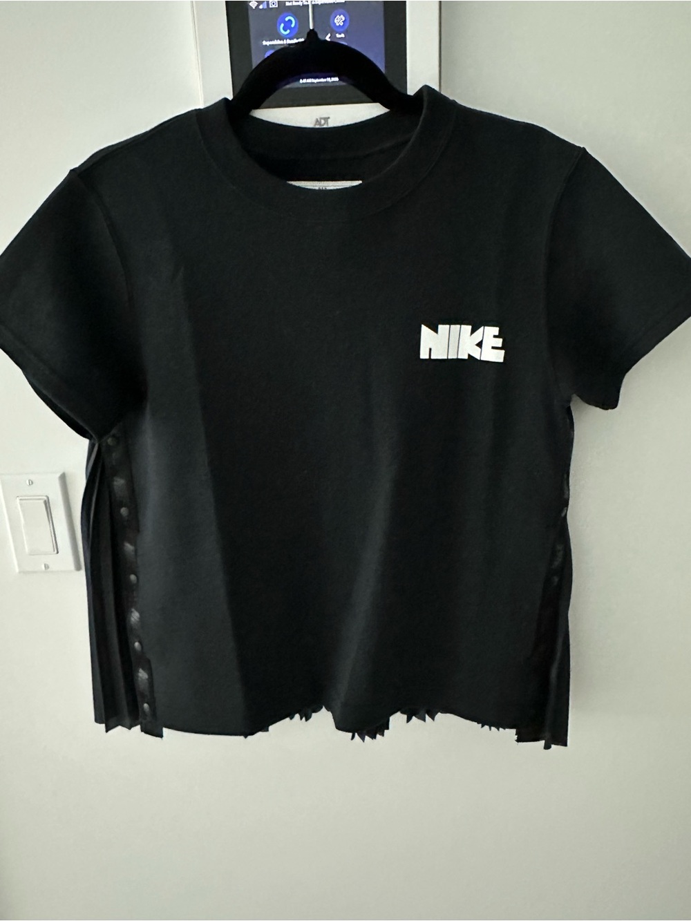 Nike Black Short-Sleeve Tee with White Logo